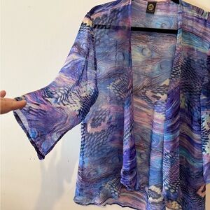 Colorful Sheer Kimono Cardigan